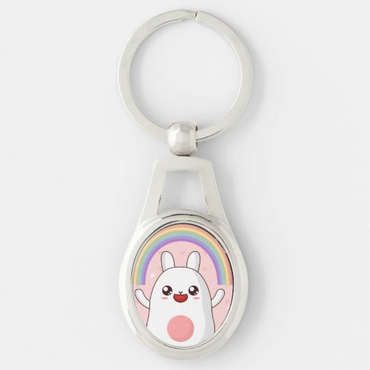 Kawaii regenboogklier sleutelhanger (Voorkant)
