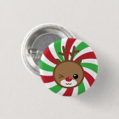 Kawaii Reindeer Button (Voorkant /achterkant)