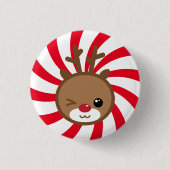 Kawaii Reindeer Button (Voorkant)