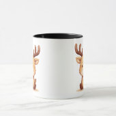 Kawaii Reindeer Christmas Holiday Coffee Mug (Centre)