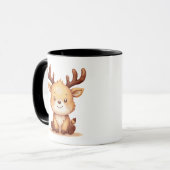 Kawaii Reindeer Christmas Holiday Coffee Mug (Devant gauche)