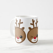 Kawaii Reindeer Christmas Mug (Devant gauche)