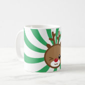 Kawaii Reindeer Christmas Mug (Devant gauche)