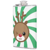 Kawaii Reindeer Flask Heupfles (Links)