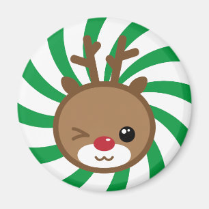 Kawaii Reindeer Magnet Magneet