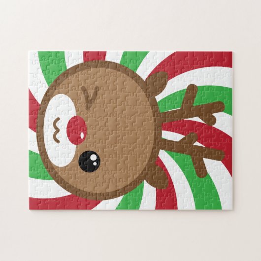 Kawaii Reindeer Puzzle (Horizontal)