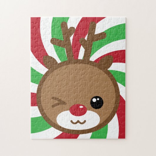 Kawaii Reindeer Puzzle (Vertical)