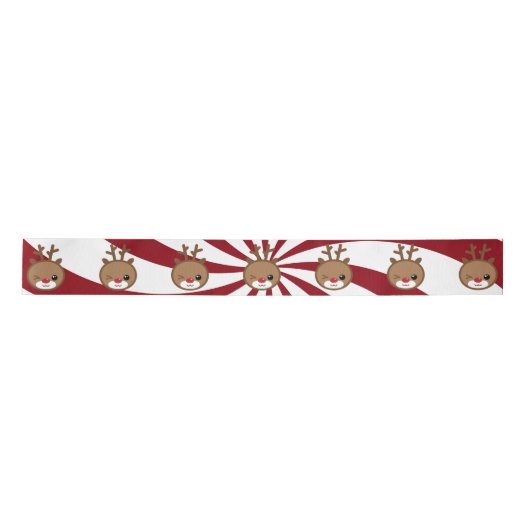 Kawaii Reindeer Satin Ribbon Lint (Voorkant)