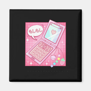 Kawaii Retro 90s Japanse Y2K Flip Telefoon Magneet