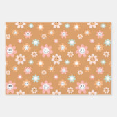Kawaii Retro Daisy Stars Inpakpapier Vel (Voorkant)
