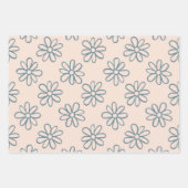 Kawaii Retro Roze Madeliefje Inpakpapier Vel (Voorkant)