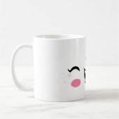 Kawaii - Réveillé rose - Face Mug (Gauche)