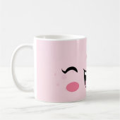 Kawaii - Réveillé rose - Face Mug (Gauche)