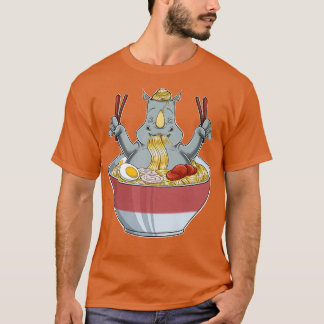 Kawaii Rhino Japans Ramen Noodles I Otaku Anime T-shirt