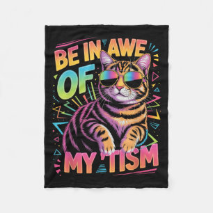 Kawaii RIZZ EM met TISM Kat Autisme OT ABA Trots Fleece Deken