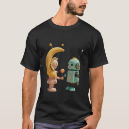 Kawaii Robot T-shirt – Schattigee Robot Giving Pas