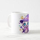 Kawaii Robot Witch Mug Cute Magique Bot Coffee Cou (Devant gauche)