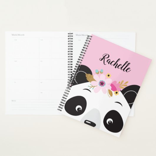 Kawaii Rose fille Panda visage ours (Devant avec enveloppe)