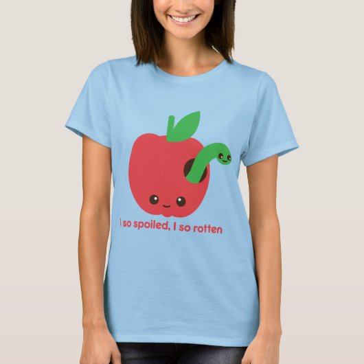 Kawaii Rotten Apple T-shirt (Voorkant)