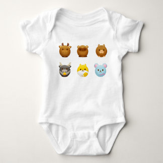 Kawaii Round Animals Romper
