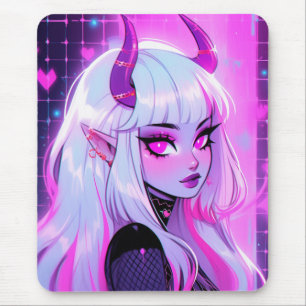 Kawaii roze demon meisje muismat