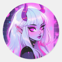 Kawaii roze demon meisje