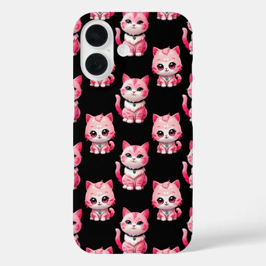 Kawaii Roze Kitty Katten Ontwerp Case-Mate iPhone Case (Achterkant)