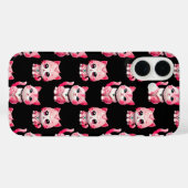 Kawaii Roze Kitty Katten Ontwerp Case-Mate iPhone Case (Achterkant (horizontaal))