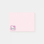 Kawaii roze lint schedel post-it® notes (Voorkant)