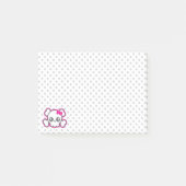 Kawaii roze lint schedel post-it® notes (Voorkant)