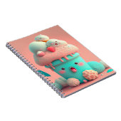 Kawaii roze notitieboek van schattig ijs (Rechterzijde)