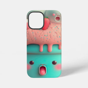 Kawaii roze notitieboek van schattig ijs iPhone 12 mini hoesje