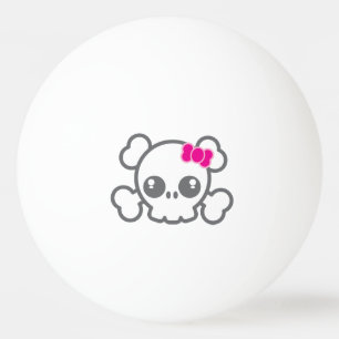 Kawaii Roze Ribbon Skull Ping Pong Balls Pingpongballen