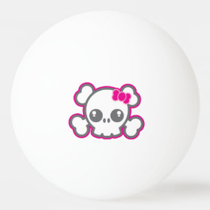 Kawaii Roze Ribbon Skull Ping Pong Balls Pingpongballen