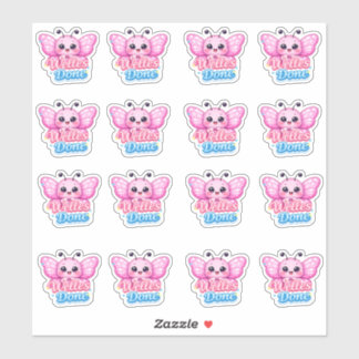 Kawaii Roze Vlinder Goed Gedaan Leerling Beloning  Sticker