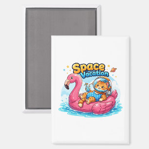 Kawaii Ruimtekater Vakantieontwerp Magneet