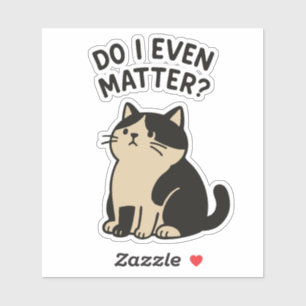 Kawaii Sad Schattige Cat. Maakt het wat uit? dierl Sticker