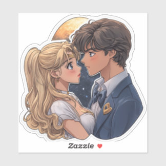 Kawaii SailorMoon TuxedoMask Romantische Sticker