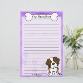 Kawaii Saint Bernard Stationery Briefpapier (Staand voorkant)