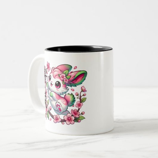 Kawaii Sakura Bunny Mug (Devant gauche)