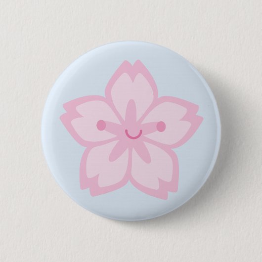 Kawaii Sakura Cherry Blossom Flower Ronde Button 5,7 Cm (Voorkant)
