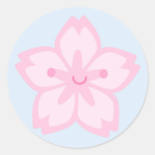 Kawaii Sakura Kersenbloesem Bloem Ronde Sticker