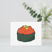 Kawaii Salmon Sushi - Kawaii - Foodies Briefkaart (Staand voorkant)