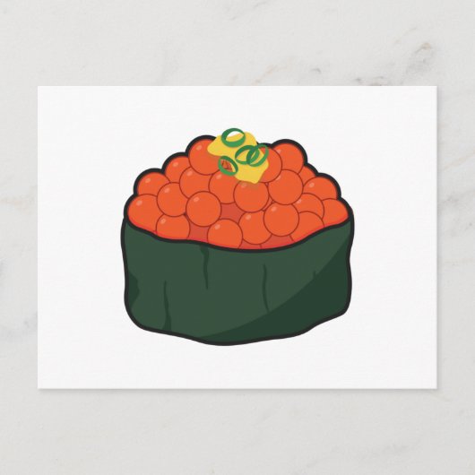 Kawaii Salmon Sushi - Kawaii - Foodies Briefkaart (Voorkant)