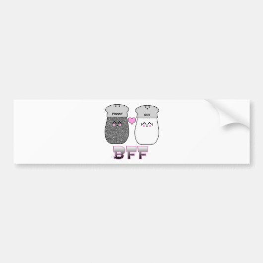 Kawaii Salt n Pepper BFF Bumpersticker (Voorkant)