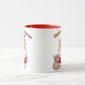 Kawaii Santa Cat Christmas Mug Gift for Cat Lovers (Centre)