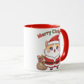 Kawaii Santa Cat Christmas Mug Gift for Cat Lovers (Devant droit)