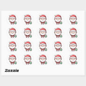 Kawaii Santa Claus Sticker (Vel)
