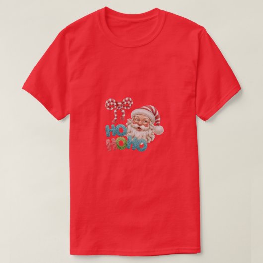 Kawaii Santa Winter Holiday T-Shirt Design (Design devant)