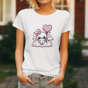 Kawaii Schatje met een Hartballon T-shirt